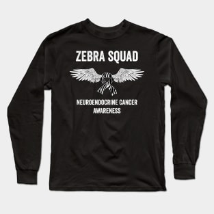 Neuroendocrine tumor awareness month - Zebra squad neuroendocrine cancer support Long Sleeve T-Shirt